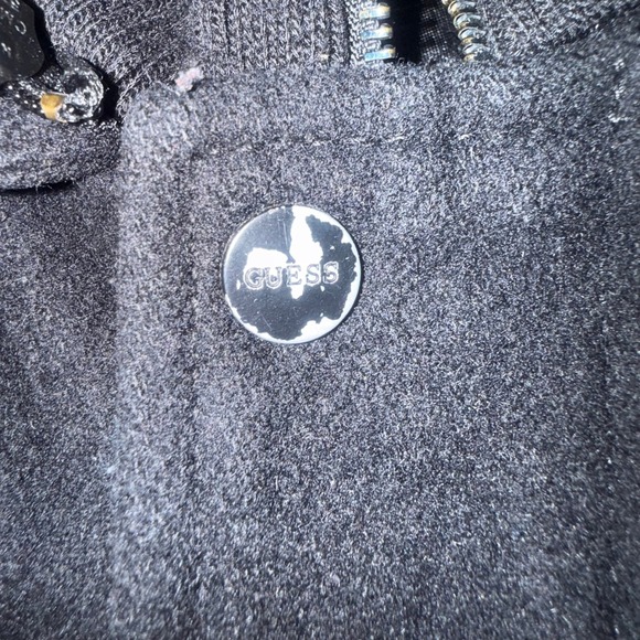 GUESS Mens Hooded Pea Coat Black Quilted Lining Utility Coat XL 111AB633 - Picture 14 of 16